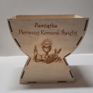 ✝️ Kielich komunijny – dekoracja / baza do flower boxa lub słodkiego prezentu