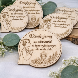 🌿 Magnesy komunijne – podziękowanie dla gości