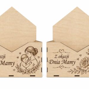 Drewniany organizer / flower box „Z okazji Dnia Mamy”